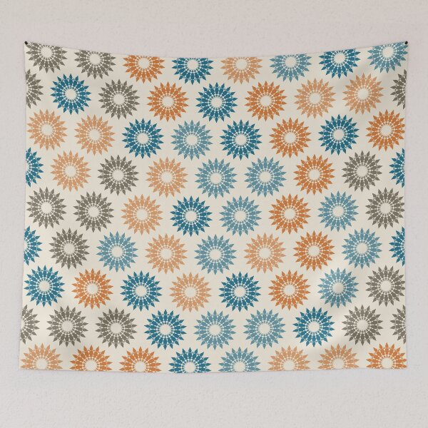 Item preview, Geometric Sunburst Rosette Pattern – Coastal Orange designed and sold by TexSta.