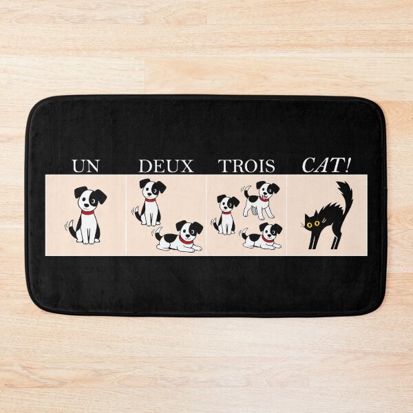 Item preview, Learning French with cats and dogs: Un, Deux, Trois, Cat! (dark background) designed and sold by Groenendijk.