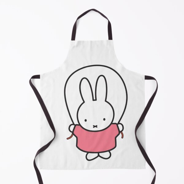 Item preview, Cute Bunny Jump Roping Illustration in Pink - Miffy Inspired designed and sold by Cozy Moss Studio.