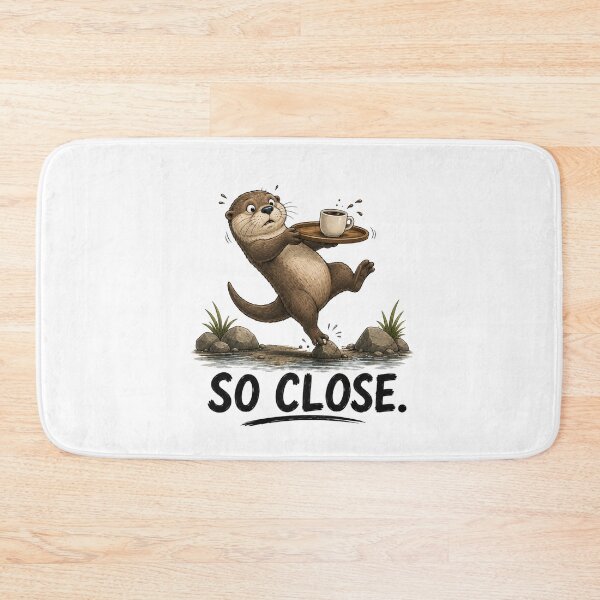 Item preview, SO CLOSE. Funny Otter T-Shirt | Coffee Lover Animal Humor designed and sold by Kiinaaa.