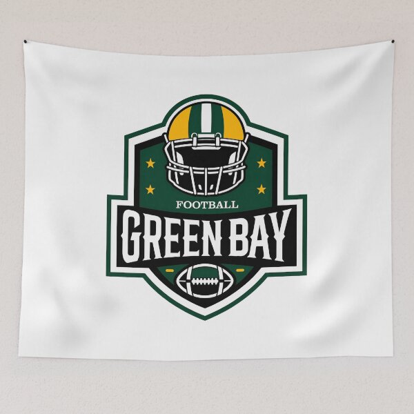 Item preview, Green Bay Football Helmet Vintage Sports Emblem Artwork designed and sold by MichaelWa20982.