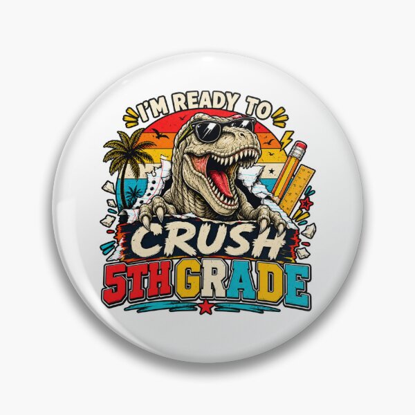 Item preview, I'm Ready to Crush 5rd Grade Dinosaur T-Rex Back to School designed and sold by WhooHoo-Art.