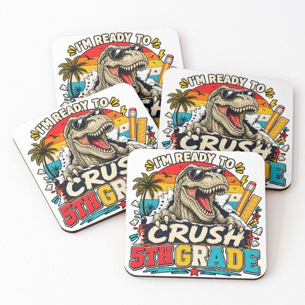 Item preview, I'm Ready to Crush 5rd Grade Dinosaur T-Rex Back to School designed and sold by WhooHoo-Art.