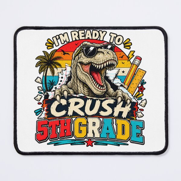 Item preview, I'm Ready to Crush 5rd Grade Dinosaur T-Rex Back to School designed and sold by WhooHoo-Art.