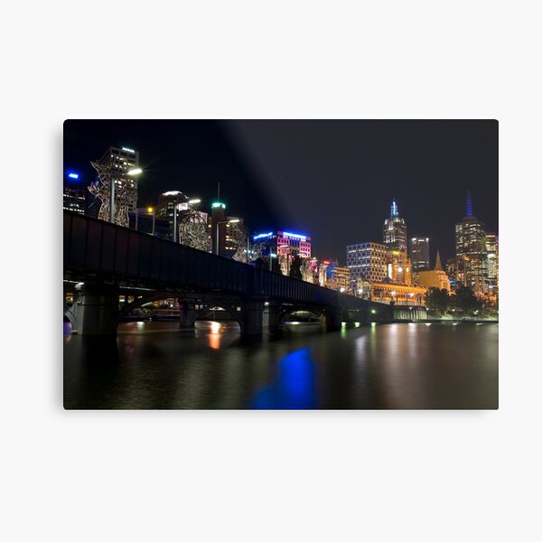 Southbank By Night Metal Print