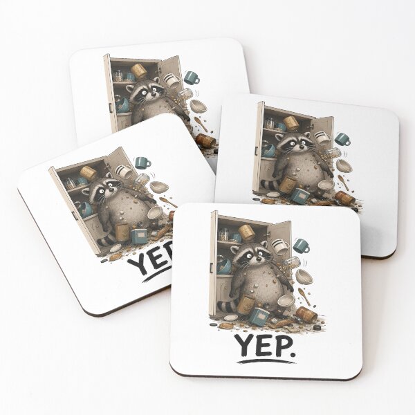 Item preview, YEP. Funny Raccoon T-Shirt | Everyday Chaos Animal Humor designed and sold by Kiinaaa.