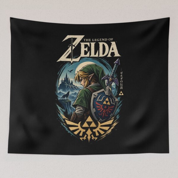 Item preview, The Legend of Zelda Vintage Hyrule Gamer Adventure designed and sold by Pickachoo.
