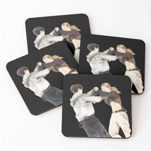 Item preview, Jimin and Jungkook Playful Fight – Watercolor Fanart Design designed and sold by ManggaeJM.