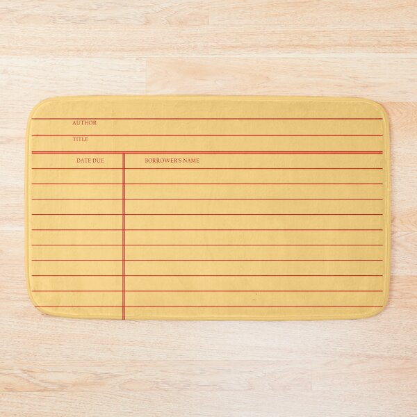 Item preview, Vintage Library Card - Retro Yellow and Red designed and sold by cozydaily.