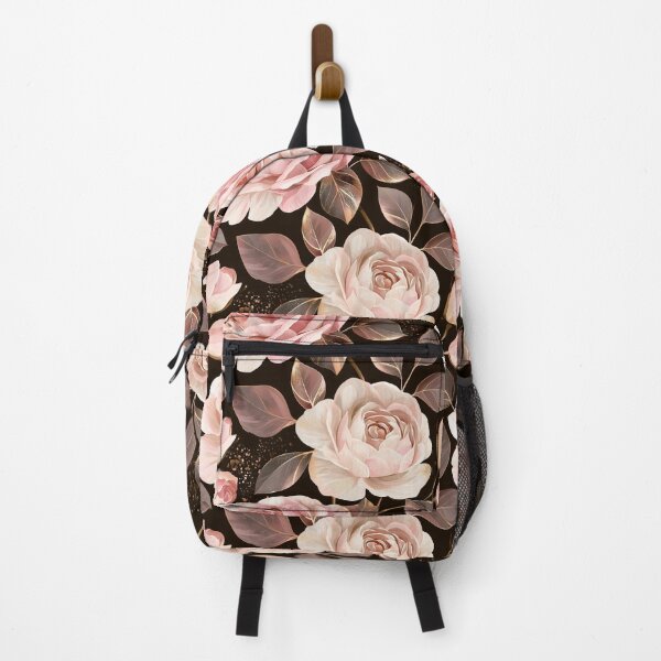 Item preview, Blush Pink Roses & Gold Botanical Pattern designed and sold by haleymaree.
