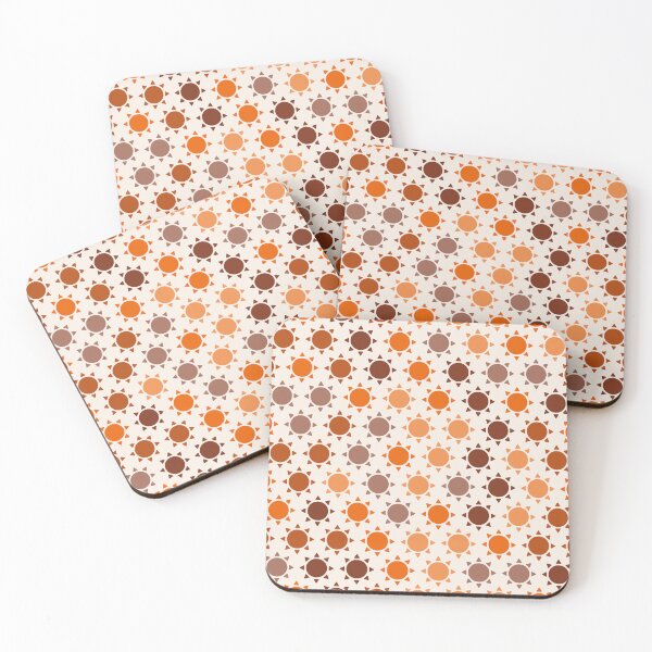 Item preview, Retro Sun Symbols – Warm Orange & Brown  designed and sold by TexSta.