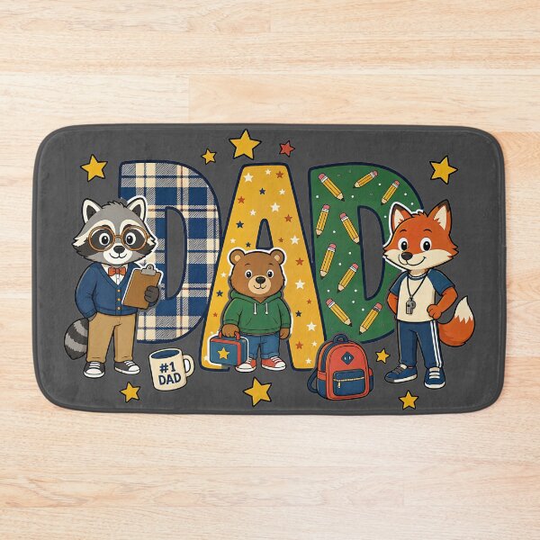 Item preview, Dad Letter Block Shirt | Cute Animal Back to School Design designed and sold by MOCH- ART.