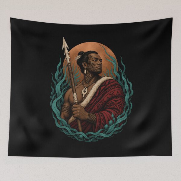 Item preview, Moby Dick: Tattooed Harpooner in Teal Kelp designed and sold by Fenay Designs.