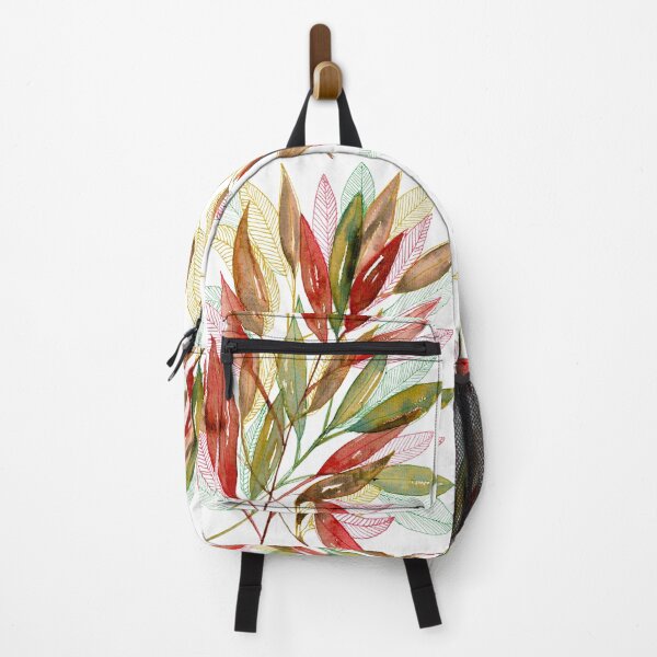 Item preview, Colourful Botanical Leaves Watercolour with Linework designed and sold by ArithraStudio.