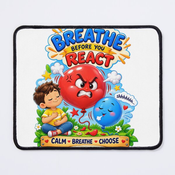 Item preview, Breathe Before You React – The Angry Balloon | Calm & Emotional Control designed and sold by NatchSoftCreations.