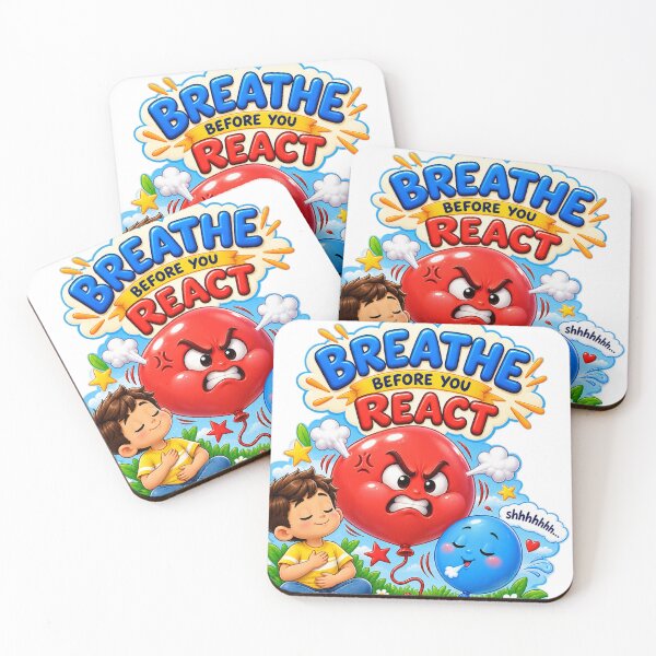 Item preview, Breathe Before You React – The Angry Balloon | Calm & Emotional Control designed and sold by NatchSoftCreations.
