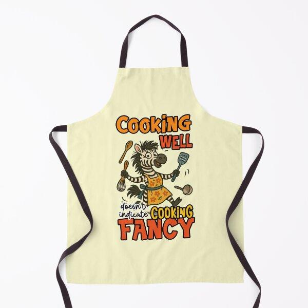 Item preview, Cooking Well Doesnt Indicate Cooking Fancy Funny Zebra Chef Quote designed and sold by nookmerch97.