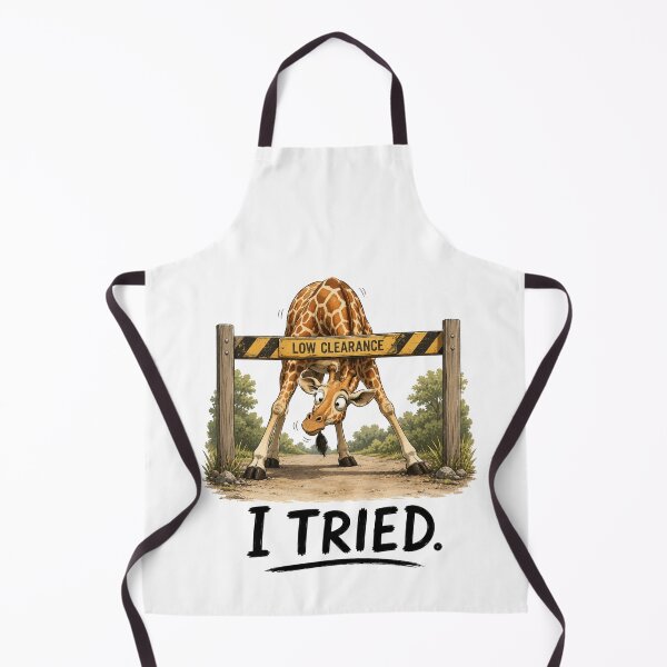 Item preview, I TRIED. Funny Giraffe T-Shirt | Relatable Animal Humor designed and sold by Kiinaaa.