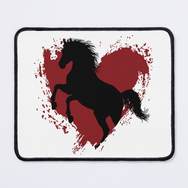 Item preview, The silhouette of a rearing Abbayan horse and a heart designed and sold by Cheval-de-coeur.