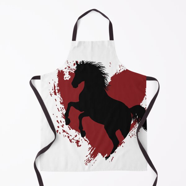 Artikelvorschau, Die Silhouette eines sich aufbäumenden Abbayan-Pferdes und ein Herz entworfen und verkauft von Cheval-de-coeur.