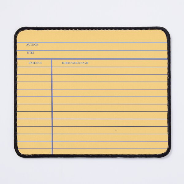 Item preview, Vintage Library Card - Retro Yellow and Blue designed and sold by cozydaily.