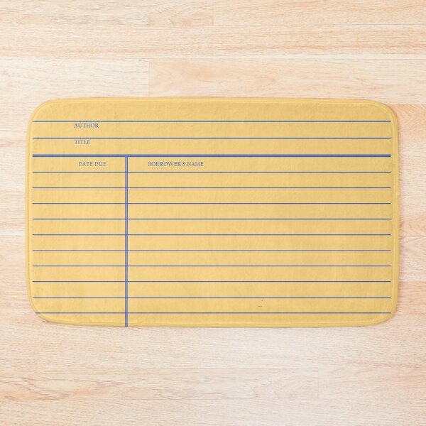 Item preview, Vintage Library Card - Retro Yellow and Blue designed and sold by cozydaily.