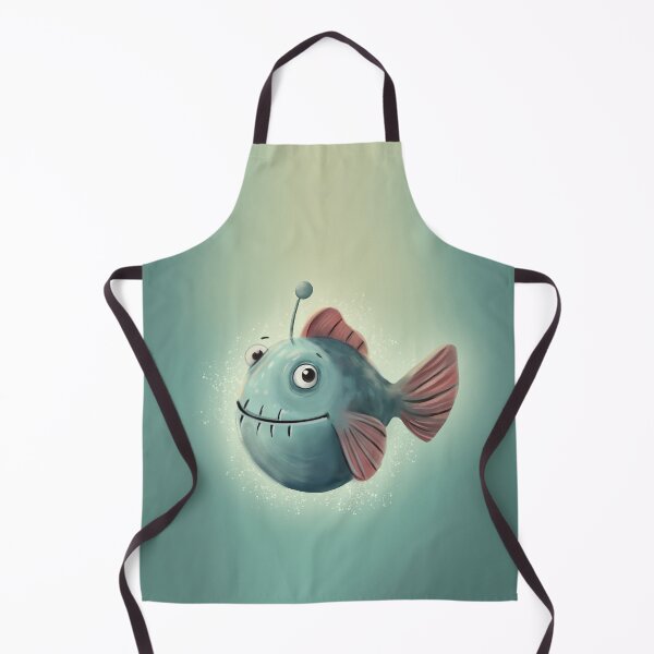 Item preview, Cute Glowing Anglerfish Illustration / Whimsical Little Deep Sea Fish designed and sold by jassoart.