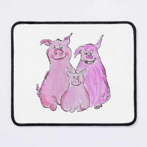 Item preview, A happy family of pigs designed and sold by Inky Fingers Illustrations.