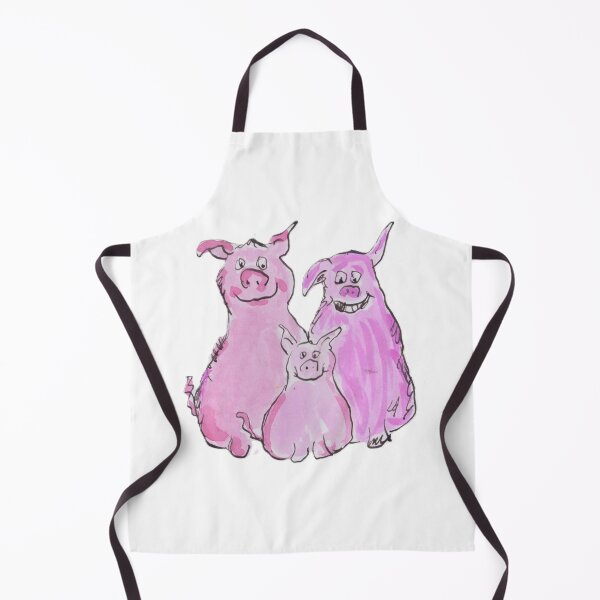Item preview, A happy family of pigs designed and sold by Inky Fingers Illustrations.