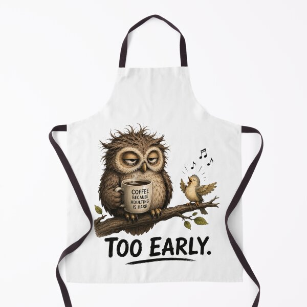 Item preview, TOO EARLY. Funny Owl T-Shirt | Coffee Lover Animal Humor designed and sold by Kiinaaa.