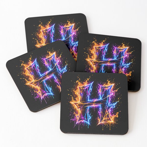 Item preview, Arcane Blaze Graffiti Letter H designed and sold by BlissBlvdShop.