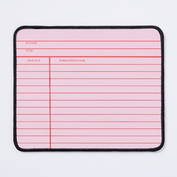 Item preview, Vintage Library Card - Retro Pink and Red designed and sold by cozydaily.