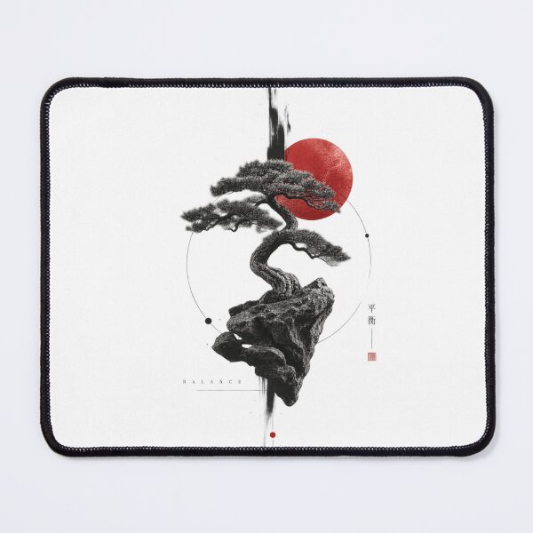Item preview, Bonsai Balance — Japanese Zen Tree Surreal Nature Art designed and sold by mari0n980.