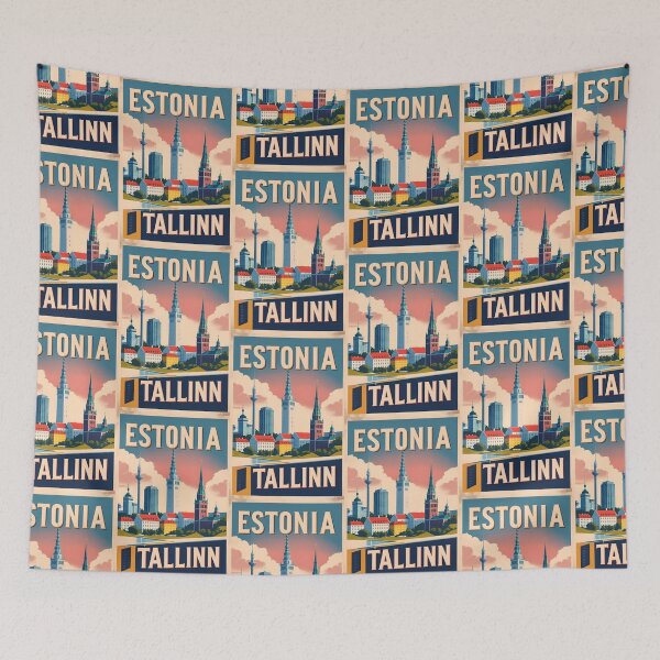 Item preview, Tallinn Estonia Vintage Travel Tourism designed and sold by TravelersGems.