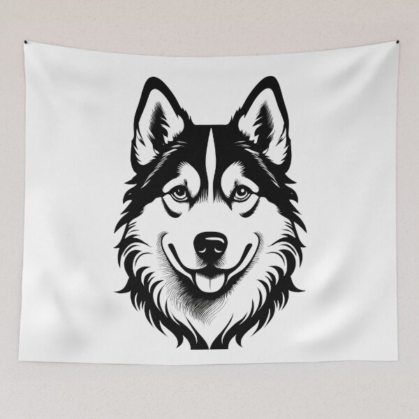 Aperçu de l'œuvre Amoureux des huskies de Sibérie créée et vendue par RockitBaby.