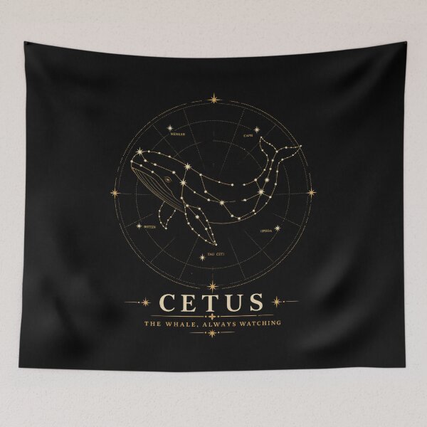 Item preview, Moby Dick: Cetus Whale Constellation Star Map designed and sold by Fenay Designs.