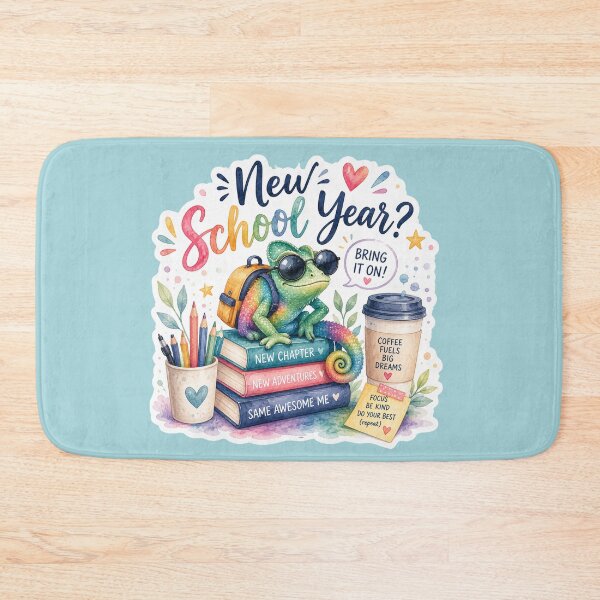 Item preview, New School Year? Cool Chameleon Back to School Watercolor designed and sold by GusiaTreasures.