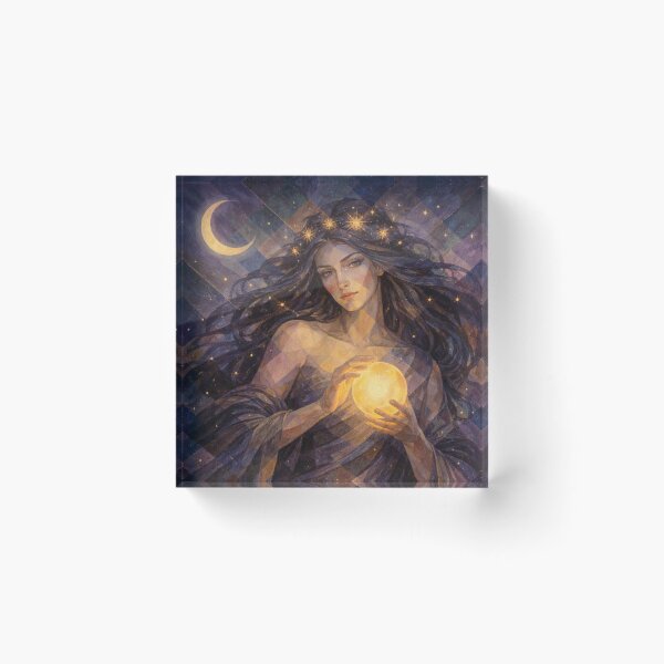Item preview, Nyx – Greek Goddess of the Night Painting designed and sold by GalleryKauffeld.