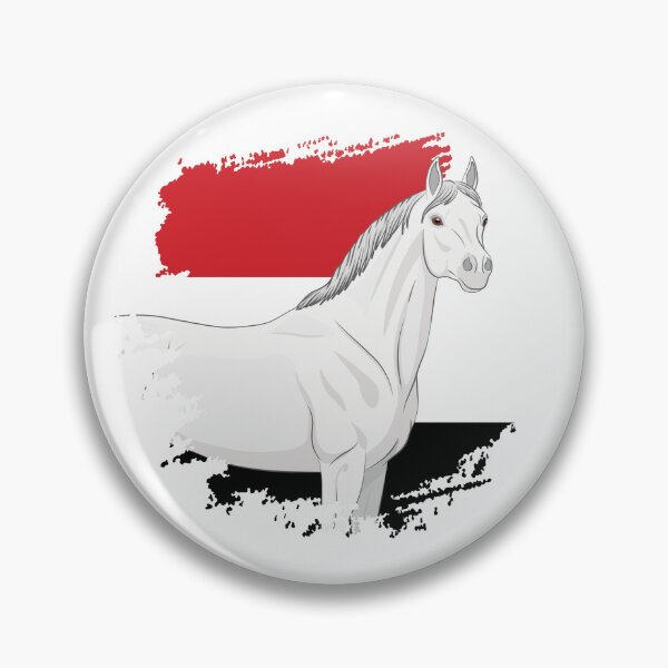 Item preview, The head of an Abbayan horse and the flag of Yemen designed and sold by Cheval-de-coeur.