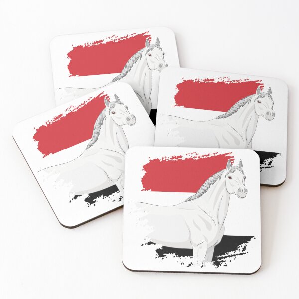 Item preview, The head of an Abbayan horse and the flag of Yemen designed and sold by Cheval-de-coeur.