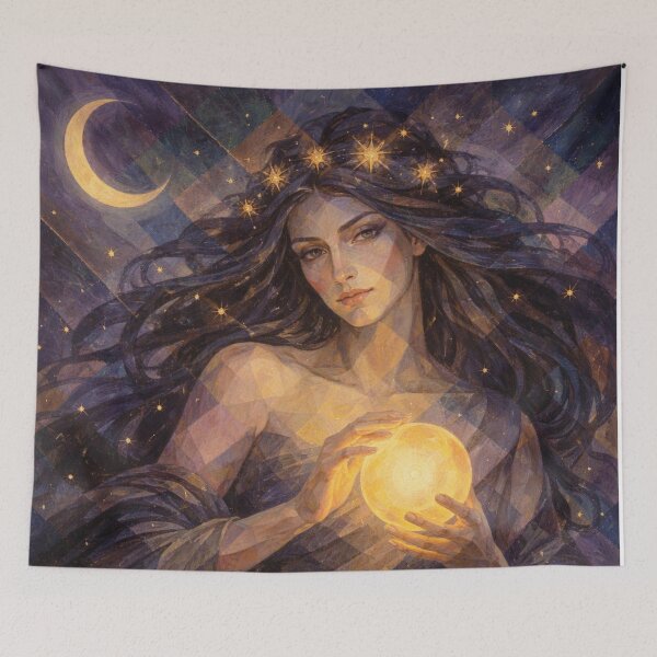 Item preview, Nyx – Greek Goddess of the Night Painting designed and sold by GalleryKauffeld.