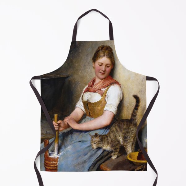 Item preview, Girl with Butter Churn by Hugo Kauffmann designed and sold by The Breathing Paint.