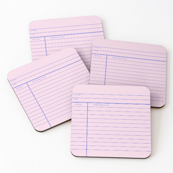 Item preview, Vintage Library Card - Retro Pink and Blue designed and sold by cozydaily.