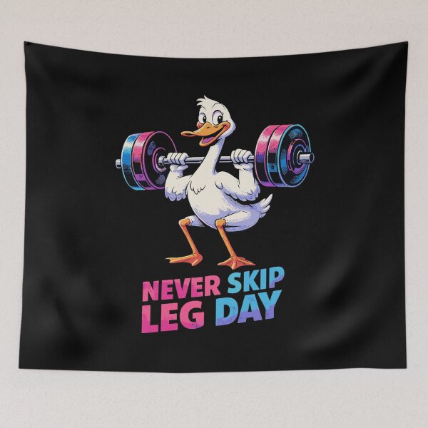 Item preview, Never Skip Leg Day – Funny goose doing squats designed and sold by Pineapple-Tree.