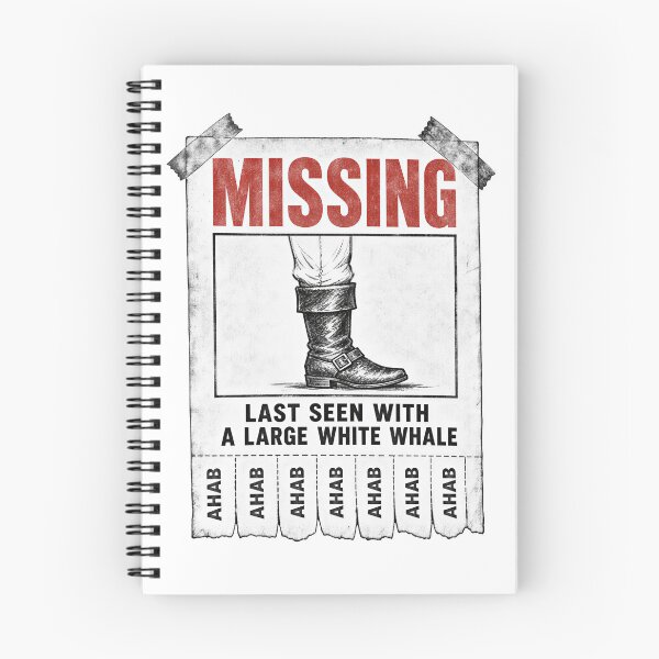 Item preview, Moby Dick: Missing Ahab Tear-Off Poster designed and sold by Fenay Designs.