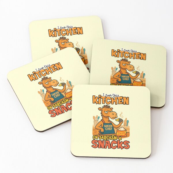 Item preview, I Run This Kitchen On Sarcasm And Snacks Funny Camel Chef Quote designed and sold by nookmerch97.