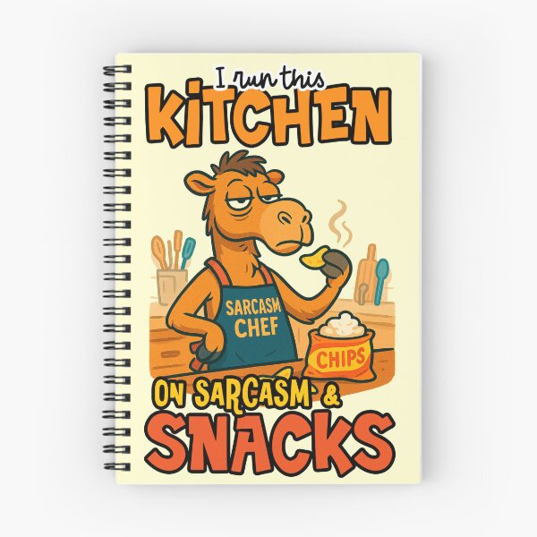 Item preview, I Run This Kitchen On Sarcasm And Snacks Funny Camel Chef Quote designed and sold by nookmerch97.