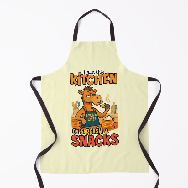 Item preview, I Run This Kitchen On Sarcasm And Snacks Funny Camel Chef Quote designed and sold by nookmerch97.