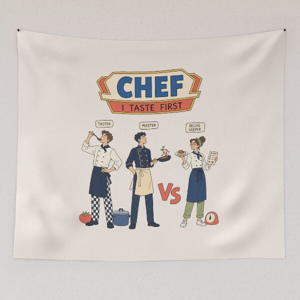 Item preview, Chef Sticker — “I’ll Try It First” Culinary Humor Design designed and sold by Krasnovaovaova.