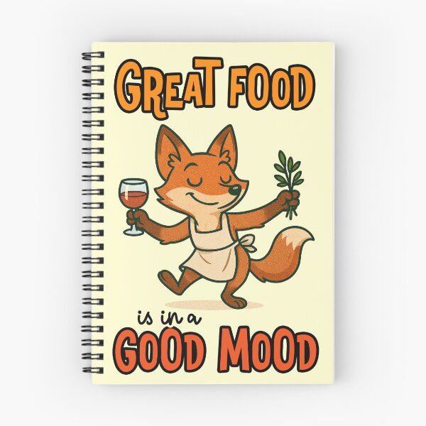 Item preview, Great Food Is In A Good Mood Funny Fox Chef Wine Quote designed and sold by NookMerch97 .